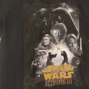 Star Wars Episode III Revenge of the Sith Graphic T-Shirt Size Large Black